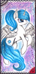 Size: 796x1632 | Tagged: safe, artist:winterkitter, oc, oc only, oc:white flare, alicorn, pony, female, mare, solo