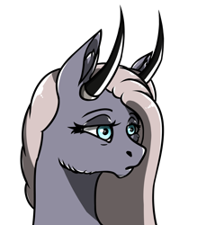 Size: 2292x2612 | Tagged: safe, artist:gusinya, oc, oc only, oc:vallak gregory, earth pony, pony, bust, earth pony oc, femboy, feminine stallion, high res, horns, looking at you, male, simple background, solo, stallion, transparent background, trap