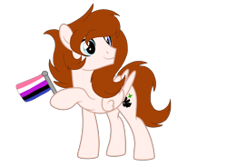 Size: 2400x1770 | Tagged: safe, artist:circuspaparazzi5678, oc, oc only, pegasus, pony, base used, blue and green eyes, cute, genderfluid, genderfluid pride flag, parent:breanna, parent:stephanie the clown, pride, pride flag, pride month, shipping, simple background, smiling, solo, transparent background