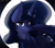 Size: 3948x3508 | Tagged: safe, artist:therealf1rebird, princess luna, alicorn, pony, g4, armor, cute, female, full moon, high res, horn, looking at you, mane, moon, space