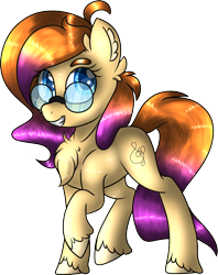 Size: 938x1183 | Tagged: safe, artist:songheartva, oc, oc only, oc:melody heart, earth pony, pony, chest fluff, female, glasses, mare, simple background, solo, transparent background