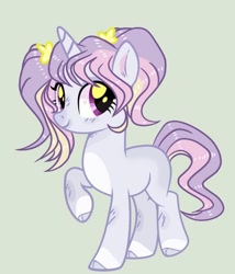 Size: 400x468 | Tagged: safe, artist:rose-moonlightowo, oc, oc only, pony, unicorn, magical lesbian spawn, offspring, parent:fluttershy, parent:twilight sparkle, parents:twishy, simple background, solo