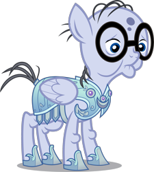 Size: 2659x2954 | Tagged: safe, artist:anonymouspotato, derpibooru exclusive, mr. waddle, pegasus, pony, g4, armor, glasses, high res, male, simple background, solo, transparent background, vector