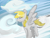 Size: 2000x1500 | Tagged: safe, artist:lightningchaserarts, derpy hooves, pegasus, pony, g4, 30 minute art challenge, cloud, female, flying, mare