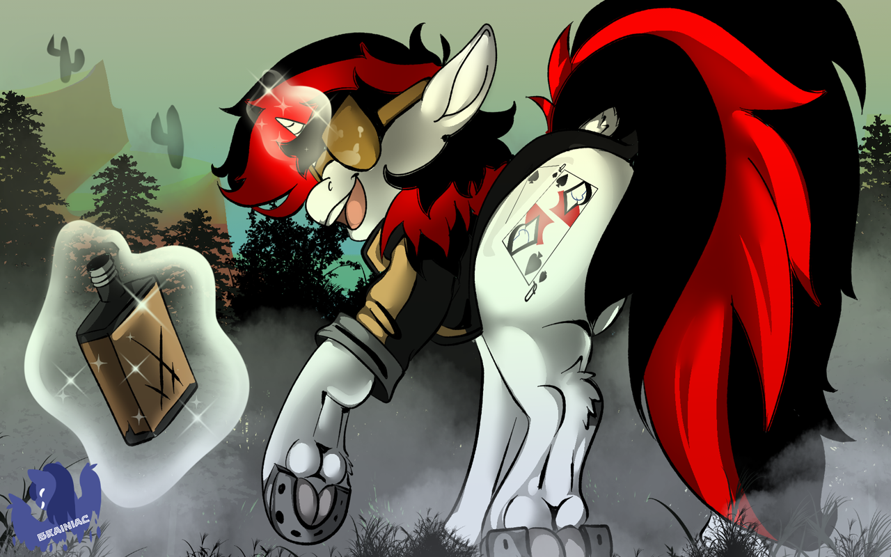 derpibooru exclusive, oc, oc only, oc:blackjack, pony, unicorn, <b>fallout</b> <b>equ...</b>