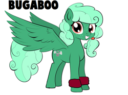 Size: 719x536 | Tagged: safe, artist:cosmonaut, oc, oc only, oc:bugaboo, pegasus, pony, cutie mark, looking at you, poofy mane, smiling, solo