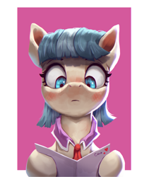 Size: 2150x2550 | Tagged: safe, artist:vanillaghosties, coco pommel, earth pony, pony, g4, atg 2020, blushing, female, high res, hoof hold, letter, love letter, mare, newbie artist training grounds, reading, solo