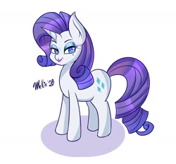 Size: 1400x1300 | Tagged: safe, artist:melliedraws, rarity, pony, unicorn, g4, eyeshadow, female, heart nostrils, lipstick, looking at you, makeup, mare, mole, newbie artist training grounds, simple background, solo, white background, wingding eyes