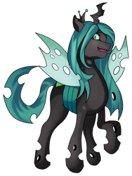 Size: 2700x3600 | Tagged: safe, artist:kenisu-of-dragons, queen chrysalis, changeling, changeling queen, g4, crown, cute, cutealis, female, forked tongue, high res, jewelry, regalia, simple background, solo, tongue out, transparent background