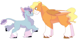 Size: 1280x640 | Tagged: safe, artist:itstechtock, oc, oc only, oc:sketch a. doodle, oc:tech tock, pegasus, pony, unicorn, male, simple background, stallion, tongue out, transparent background