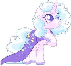 Size: 2712x2496 | Tagged: safe, artist:kurosawakuro, oc, oc only, pony, unicorn, base used, cape, clothes, female, high res, magical lesbian spawn, mare, offspring, parent:starlight glimmer, parent:trixie, parents:startrix, simple background, solo, transparent background, trixie's cape