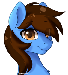 Size: 1000x1100 | Tagged: safe, artist:cottonsweets, oc, oc only, oc:pegasusgamer, bust, chest fluff, ear fluff, looking at you, simple background, smiling, transparent background