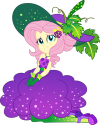 Size: 4000x5000 | Tagged: safe, artist:mr-breadman, fluttershy, equestria girls, equestria girls series, g4, holidays unwrapped, o come all ye squashful, spoiler:eqg series (season 2), bare shoulders, clothes, cornucopia costumes, female, food, gloves, grapes, hairstyle, hat, high heels, jewelry, necklace, shoes, show accurate, simple background, sleeveless, solo, strapless, sun hat, transparent background, vector