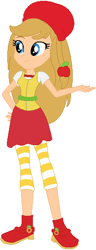 Size: 222x577 | Tagged: safe, artist:selenaede, artist:user15432, human, equestria girls, g4, apple dumplin, barely eqg related, base used, blonde hair, boots, clothes, crossover, dress, equestria girls style, equestria girls-ified, hairclip, hand on hip, hat, red hat, red shoes, shoes, solo, strawberry shortcake, strawberry shortcake's berry bitty adventures