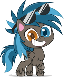 Size: 1024x1229 | Tagged: safe, artist:le-23, oc, oc only, oc:going lucky, pegasus, pony, g4.5, my little pony: pony life, chibi, heterochromia, pegasus oc, simple background, solo, transparent background, wings