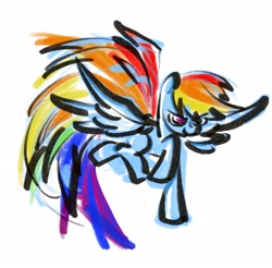 Size: 2772x2730 | Tagged: safe, artist:laya-21, rainbow dash, pegasus, pony, g4, female, high res, solo, spread wings, wings