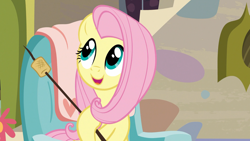 Size: 1920x1080 | Tagged: safe, screencap, fluttershy, pegasus, pony, discordant harmony, g4, female, food, mare, marshmallow, solo