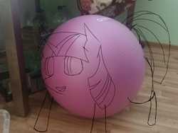 Size: 2000x1500 | Tagged: safe, artist:gyl367, twilight sparkle, ball pony, object pony, original species, pony, unicorn, g4, ball, irl, photo, unicorn twilight