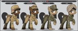 Size: 1280x512 | Tagged: safe, artist:brony-works, earth pony, pony, arab legion, clothes, female, mare, nazi germany, solo, uniform, world war ii