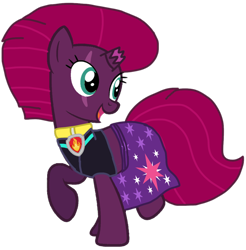 Size: 1042x1061 | Tagged: safe, alternate version, artist:徐詩珮, fizzlepop berrytwist, tempest shadow, pony, unicorn, series:sprglitemplight diary, series:sprglitemplight life jacket days, series:springshadowdrops diary, series:springshadowdrops life jacket days, g4, alternate universe, base used, broken horn, clothes, cute, cutie mark, cutie mark on clothes, dress, eye scar, eyelashes, horn, marshall (paw patrol), open mouth, paw patrol, raised hoof, scar, simple background, smiling, solo, transparent background