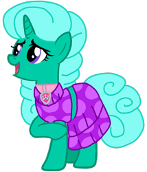 Size: 925x1080 | Tagged: safe, alternate version, artist:徐詩珮, glitter drops, pony, unicorn, series:sprglitemplight diary, series:sprglitemplight life jacket days, series:springshadowdrops diary, series:springshadowdrops life jacket days, g4, alternate universe, base used, clothes, cute, dress, eyelashes, female, mare, open mouth, paw patrol, raised hoof, simple background, skye (paw patrol), smiling, solo, transparent background