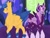 Size: 1280x960 | Tagged: safe, artist:sammikinns, flash sentry, twilight sparkle, alicorn, pegasus, pony, g4, alternate design, blushing, colored wings, curved horn, female, fluffy, horn, leonine tail, male, mare, ship:flashlight, shipping, stallion, straight, twilight sparkle (alicorn), twilight's castle, wings