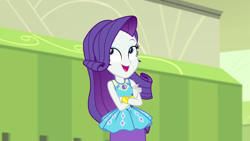 Size: 1920x1080 | Tagged: safe, screencap, rarity, equestria girls, g4, my little pony equestria girls: better together, sock it to me, cute, female, raribetes, solo