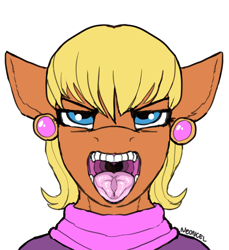 Size: 1938x2112 | Tagged: safe, artist:neoncel, ms. harshwhinny, earth pony, pony, g4, female, maw, mawshot, open mouth, solo