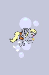 Size: 1440x2176 | Tagged: safe, artist:windy breeze, derpy hooves, pegasus, pony, g4, bubble, female, food, muffin, solo