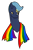 Size: 1024x1570 | Tagged: safe, artist:oneiria-fylakas, oc, oc only, oc:rainy thunder, pony, bust, female, mare, portrait, pride flag, simple background, solo, transparent background