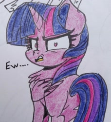 Size: 3036x3322 | Tagged: safe, artist:c.a.m.e.l.l.i.a, twilight sparkle, alicorn, pony, g4, butt, ew, high res, looking at you, looking back, plot, reaction image, simple background, solo, twilight sparkle (alicorn), white background