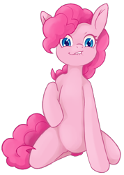 Size: 1026x1438 | Tagged: safe, artist:wild-thunder06, pinkie pie, earth pony, pony, g4, blue eyes, female, lip bite, looking at you, mare, sexy, solo