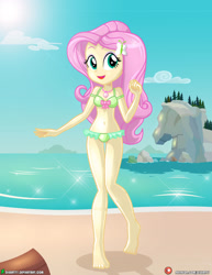 Size: 1500x1942 | Tagged: safe, artist:dieart77, fluttershy, equestria girls, g4, adorasexy, beach, belly button, bikini, breasts, cleavage, clothes, cute, dieart77 is trying to murder us, female, sexy, shyabetes, solo, stupid sexy fluttershy, sweet dreams fuel, swimsuit