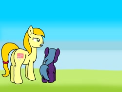 Size: 1024x768 | Tagged: safe, artist:windy breeze, earth pony, pony, female, filly, mare, ocean, solo, tsunami