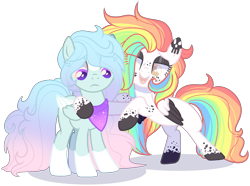 Size: 1718x1277 | Tagged: safe, artist:azrealrou, oc, oc only, earth pony, pegasus, pony, simple background, transparent background