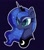 Size: 923x1055 | Tagged: safe, artist:plethxra, princess luna, pony, g4, blue background, bust, female, portrait, simple background, solo