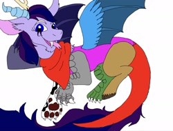 Size: 1415x1077 | Tagged: safe, oc, oc:adean the draconequus, draconequus, bandana, draconequus oc, draconequussona, female, redesign