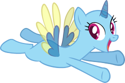 Size: 1515x1005 | Tagged: safe, artist:pegasski, oc, oc only, alicorn, pony, g4, may the best pet win, alicorn oc, bald, base, eyelashes, female, flying, horn, mare, open mouth, simple background, smiling, solo, transparent background, two toned wings, underhoof, wings