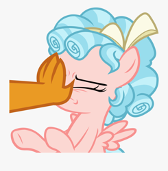 Size: 900x917 | Tagged: safe, artist:frownfactory, edit, cozy glow, smolder, dragon, pegasus, pony, g4, what lies beneath, cozybuse, curly hair, disembodied hand, dragoness, eyes closed, female, filly, gray background, hand, hand on face, offscreen character, raised hooves, simple background, solo focus