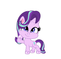 Size: 6200x6048 | Tagged: safe, artist:emeraldblast63, starlight glimmer, pony, unicorn, g4, g4.5, my little pony: pony life, chibi, cute, cute smile, g4 to g4.5, glimmerbetes, simple background, transparent background, vector