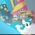 Size: 393x391 | Tagged: safe, screencap, soap swirl, pony, unicorn, g4, my little pony: the movie, background pony, booth, canterlot, cropped, female, flowing mane, mare, running, scared