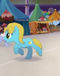 Size: 454x567 | Tagged: safe, screencap, earth pony, pony, g4, my little pony: the movie, background pony, booth, canterlot, cropped, female, mare, offscreen character, running, scared