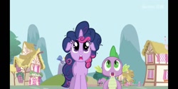 Size: 1440x720 | Tagged: safe, screencap, spike, twilight sparkle, pony, friendship is magic, g4, faic, floppy ears, jaw drop, letterboxing, messy mane, twilight poofle