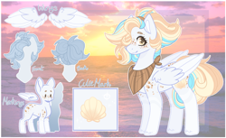 Size: 1632x1000 | Tagged: safe, artist:berry-siren, oc, oc only, oc:sea shell, pegasus, pony, female, mare, solo