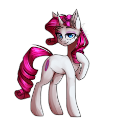 Size: 1035x1161 | Tagged: safe, artist:paintpalet35, rarity, pony, unicorn, elements of insanity, g4, corrupted, female, general hat, mare, rarifruit, simple background, solo, transparent background