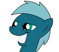 Size: 484x428 | Tagged: safe, artist:lazymort, oc, oc only, oc:olavsson, pony, bust, grin, smiling, solo, vector, vector trace