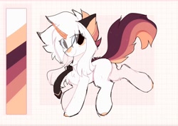 Size: 1024x727 | Tagged: dead source, safe, artist:php146, oc, oc only, oc:ayaka, pony, unicorn, alternate design, colored horn, eye clipping through hair, female, horn, mare, necktie, ponified, sketch, solo, species swap