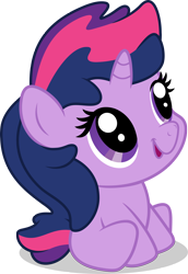 Size: 2000x2911 | Tagged: safe, artist:luckreza8, twilight sparkle, pony, unicorn, g4, .svg available, baby, baby pony, babylight sparkle, cute, foal, high res, playskool, simple background, solo, transparent background, vector, younger