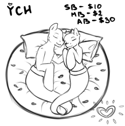 Size: 509x512 | Tagged: safe, artist:dark_nidus, genie, bed, commission, shipping, your character here
