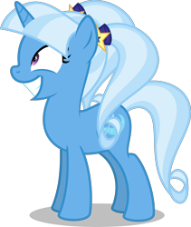 Size: 3374x4000 | Tagged: safe, artist:orin331, trixie, pony, unicorn, g4, alternate hairstyle, babysitter trixie, clothes, creepy, creepy smile, female, grin, mare, simple background, smiling, transparent background